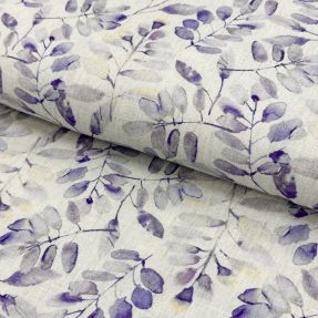 Wiskoza lniana Natural Lin Lissy purple digital print