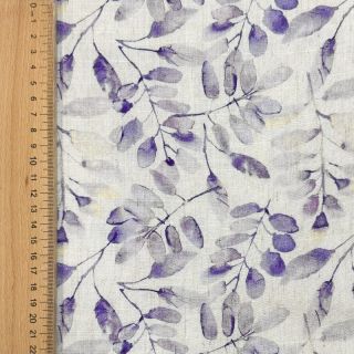 Wiskoza lniana Natural Lin Lissy purple digital print