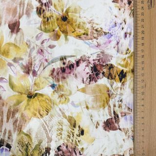 Bawełniana tkanina SATIN Maui yellow digital print