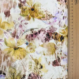 Bawełniana tkanina SATIN Maui yellow digital print