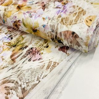 Tkanina bawełniana SATIN Maui yellow digital print