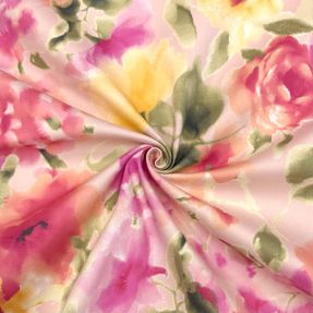 Tkanina bawełniana SATIN Kauai pink digital print