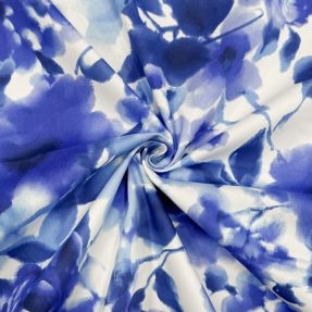 Tkanina bawełniana SATIN Kauai blue digital print