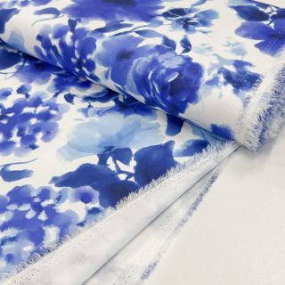 Tkanina bawełniana SATIN Kauai blue digital print