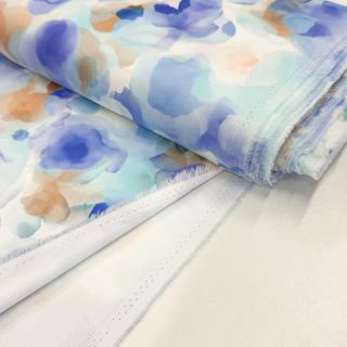 Tkanina bawełniana SATIN Niihau blue digital print