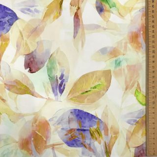Tkanina bawełniana SATIN Hawaii yellow digital print