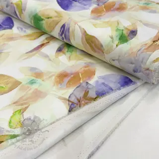 Bawełniana tkanina SATIN Hawaii yellow digital print