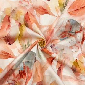 Tkanina bawełniana SATIN Hawaii pink digital print