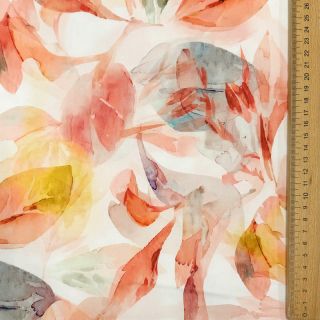 Tkanina bawełniana SATIN Hawaii pink digital print