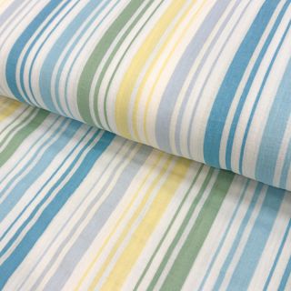 Dvojitá gázovina/mušelín Beach Stripe blue