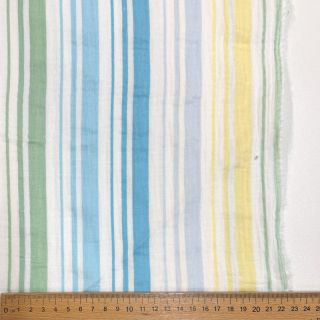 Dvojitá gázovina/mušelín Beach Stripe blue