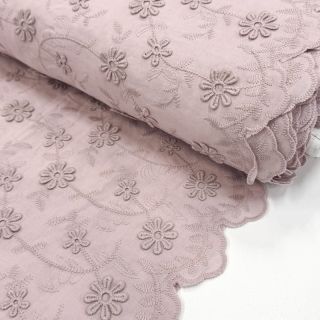 Bavlnená látka EMBROIDERY Catchy daisy rose