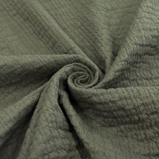 Bavlnená látka STRETCH Baby khaki