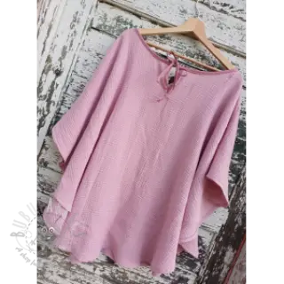 Muślin double gauze light lilac ORGANIC