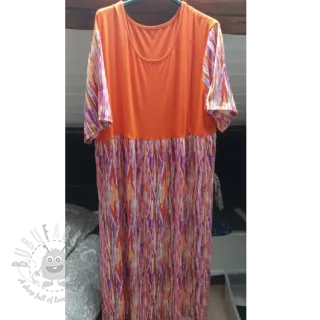 Wiskoza RADIANCE Abstract stripes pink digital print