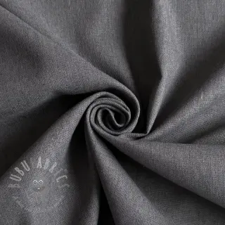 Bawełniana tkanina z lnem PREMIUM dark grey