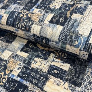 Tkanina bawełniana TWILL DENIM Mix print design A