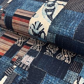 Tkanina bawełniana TWILL DENIM Mix print design B