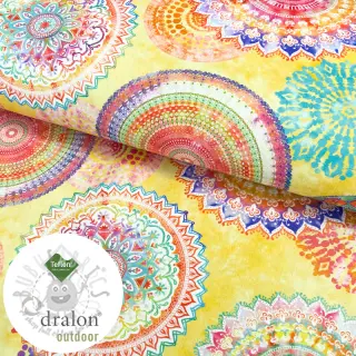 Tkanina ogrodowa teflonowa MANDALA WATERCOLOUR YELLOW