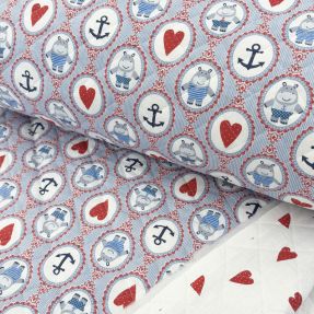 Bavlnená látka QUILTING Titouan bleu