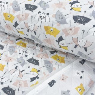 Bavlnená látka QUILTING Parapluie perle