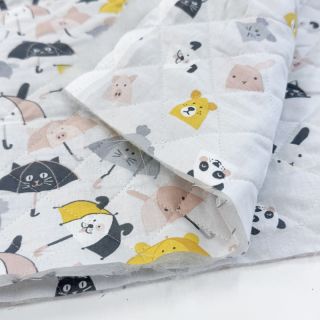 Tkanina bawełniana QUILTING Parapluie perłowa