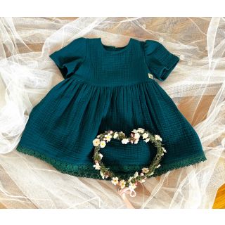 Podwójna gaza/muslin dark cyan