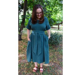 Podwójna gaza/muslin dark cyan