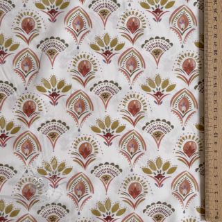 Bawełniana tkanina Motyw ecru nadruk cyfrowy