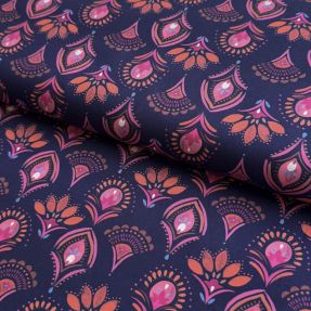Bavlnená látka Motif navy digital print