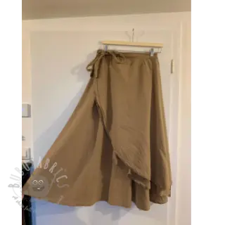 Bawełniana tkanina z lnem taupe