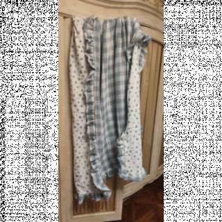 Dvojitá gázovina/mušelín Double sided CHECKS MINI green