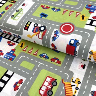 Bawełna Cars on the road design C