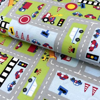 Bawełna Cars on the road design A