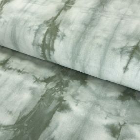 Bavlnená látka HAND TIE DYE dark old green