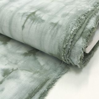 Tkanina bawełniana HAND TIE DYE ciemna stara zieleń