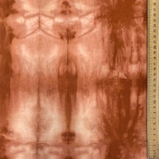 Tkanina bawełniana HAND TIE DYE ceglana