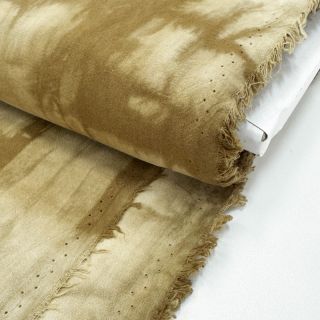 Bavlnená látka HAND TIE DYE golden brown