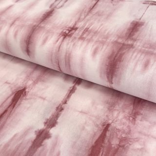 Bavlnená látka HAND TIE DYE dark old pink
