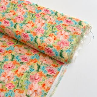 Viskóza RAYON POPLIN Dreamy flowers design E digital print