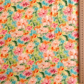Viskóza RAYON POPLIN Dreamy flowers design E digital print