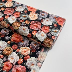 Viskóza RAYON POPLIN Knitted design F digital print