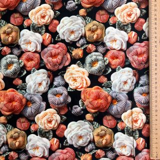 Viskóza RAYON POPLIN Knitted design F digital print