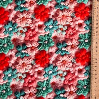 Wiskoza RAYON POPLIN Knitted design D digital print