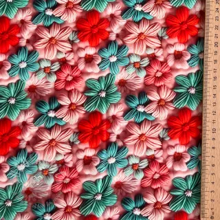 Wiskoza RAYON POPLIN Knitted design D digital print