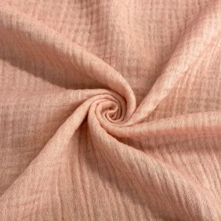 Dvojitá gázovina/mušelín MELANGE pink