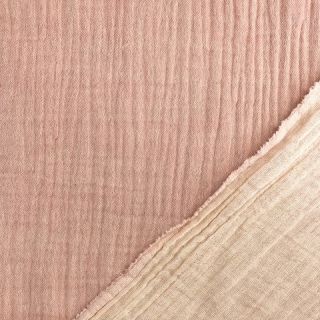 Dvojitá gázovina/mušelín MELANGE pink