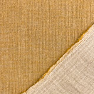 Dvojitá gázovina/mušelín MELANGE ochre