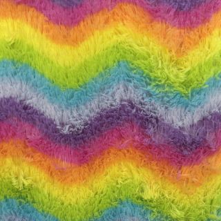 Sztuczne futro RAINBOW Stripes multi