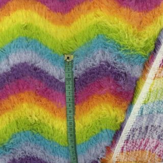 Sztuczne futro RAINBOW Stripes multi